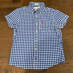 Abercrombie Kids XL Red White Blue Muscle short sleeve button up shirt
